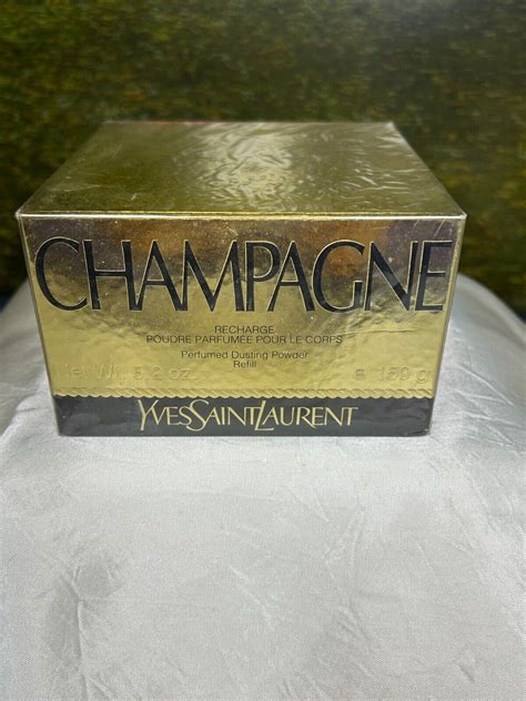 champagne ysl perfumed dusting powder deluxe refillable coffee 150g|YVES SAINT LAURENT CHAMPAGNE 150G PERFUMED .